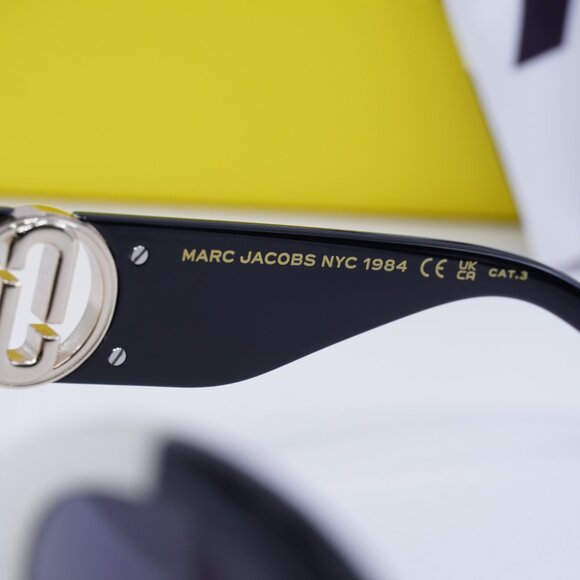 Marc Jacobs MARC 722/S 0CCP 9O Round Sunglasses - White Black\Dark Grey Gradient - Picture 7 of 9